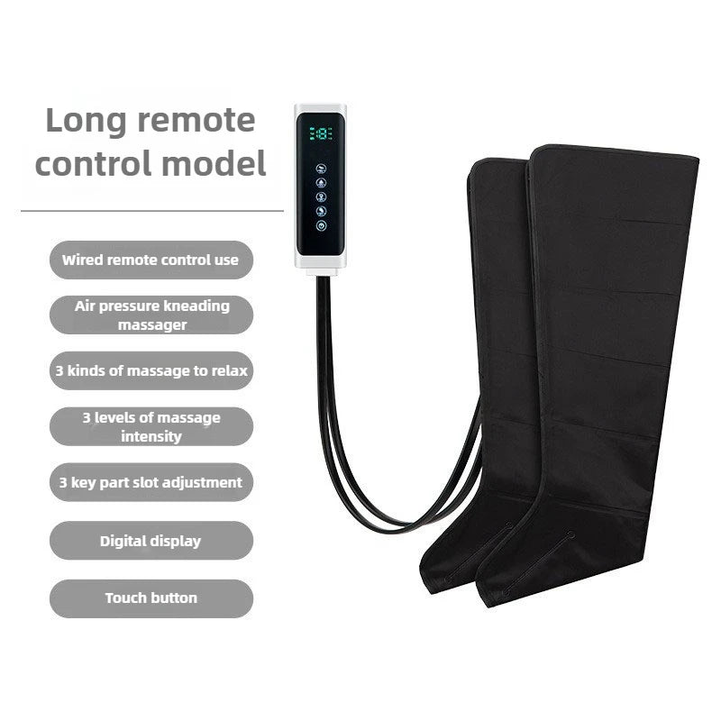 Electric Air Pressure Leg Massager Kneading Squeeze Deep Relaxation Calf Foot with Remote Control Relif Therapy Rehabilitation