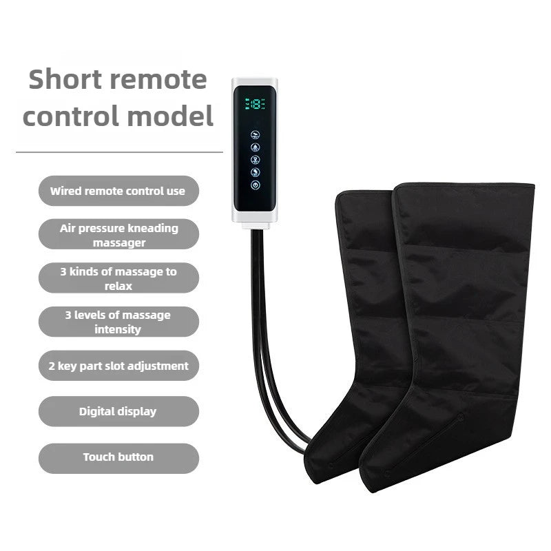 Electric Air Pressure Leg Massager Kneading Squeeze Deep Relaxation Calf Foot with Remote Control Relif Therapy Rehabilitation
