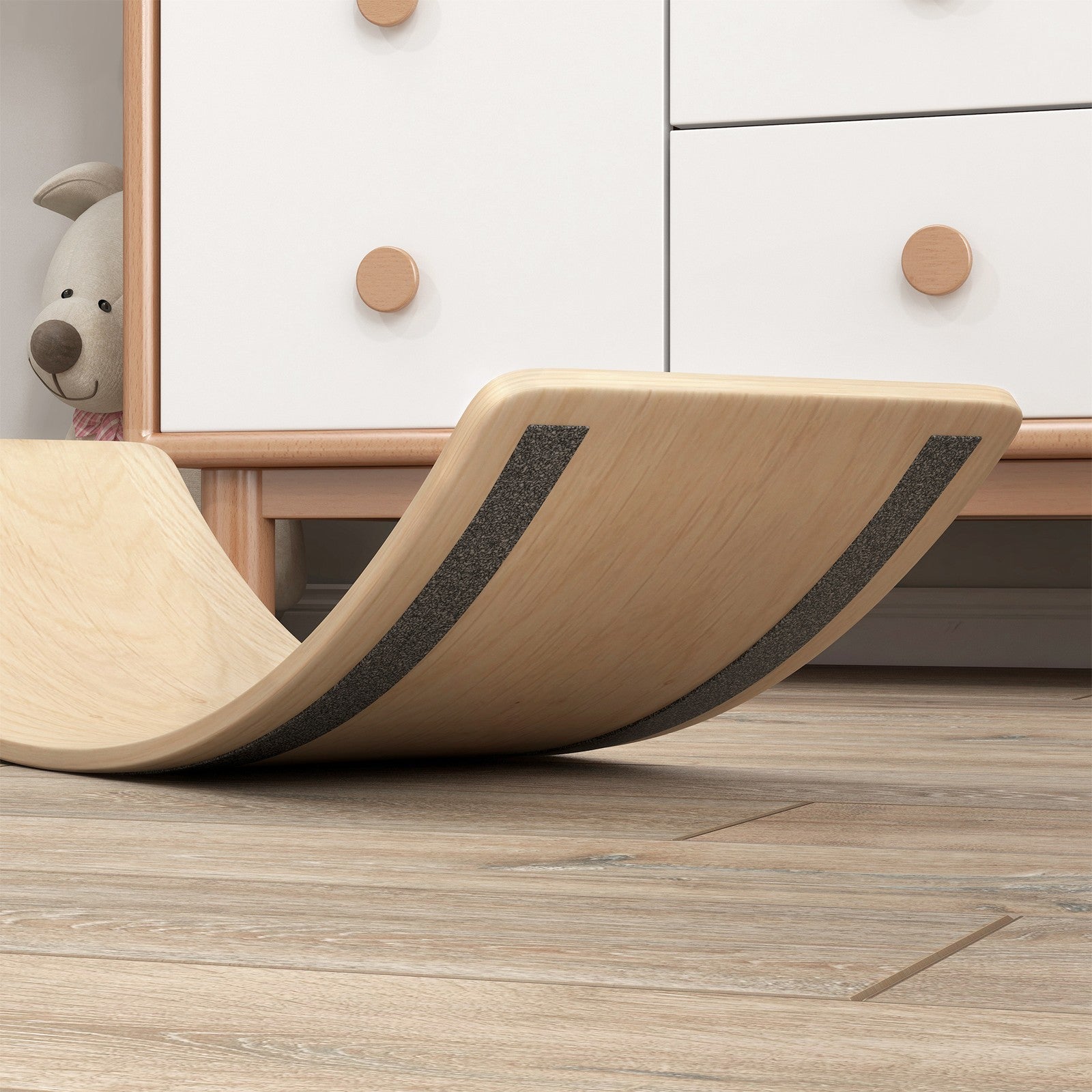 Kids Wooden Balance Board for Children, Wobble Board for 3-8 Years Old